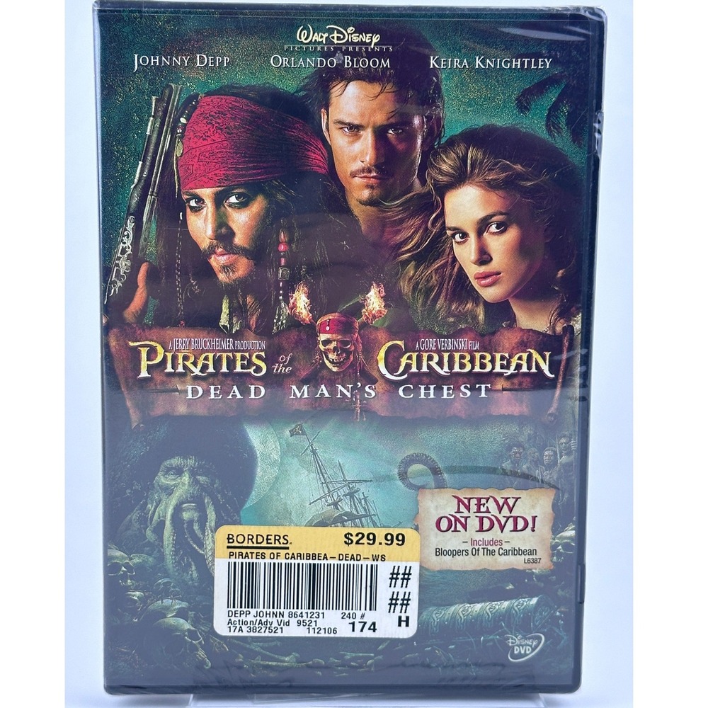 Pirates of the Caribbean Dead Mans Chest DVD New‎ Sealed Johnny Depp